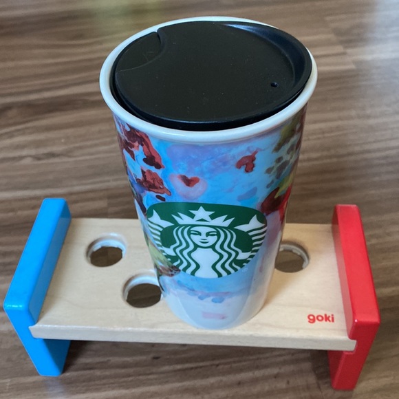 2015 Starbucks Shelby Kregel Water Color World Map Ceramic Coffee/Tea Tumbler - Picture 6 of 11